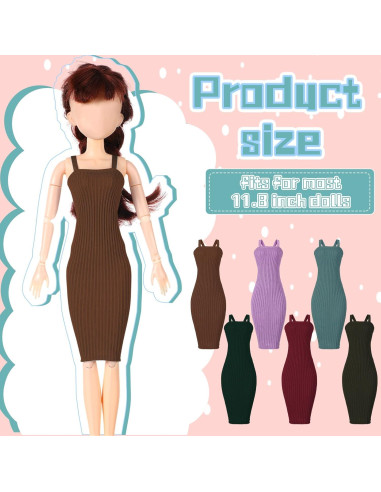 Bencailor Ropa de Muñeca 6 Pcs para Muñecas 30 cm