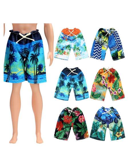 Bencailor 6 Pcs Ropa de Muñeca Pantalones Cortos Playa Bencailor 6 Pcs Ropa de Muñeca Pantalones Cortos Playa