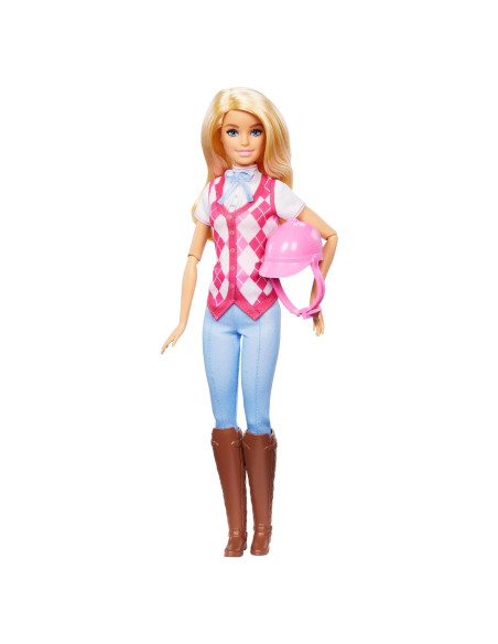 Muñeca Barbie Malibu Mattel con atuendo de montar y casco Muñeca Barbie Malibu Mattel con atuendo de montar y casco