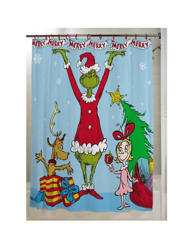 Cortina de Ducha Franco El Grinch 72x72cm 13 Piezas