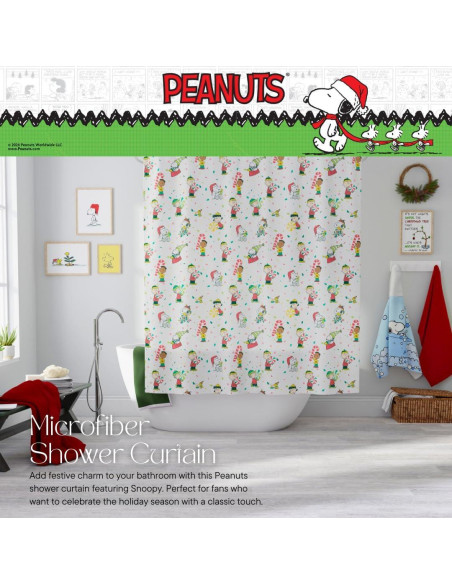 Cortina de Ducha Peanuts Franco 182x182 cm Navidad Cortina de Ducha Peanuts Franco 182x182 cm Navidad