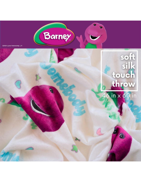 Manta de Peluche Barney Franco 116x152 cm Suave y Acogedora Manta de Peluche Barney Franco 116x152 cm Suave y Acogedora
