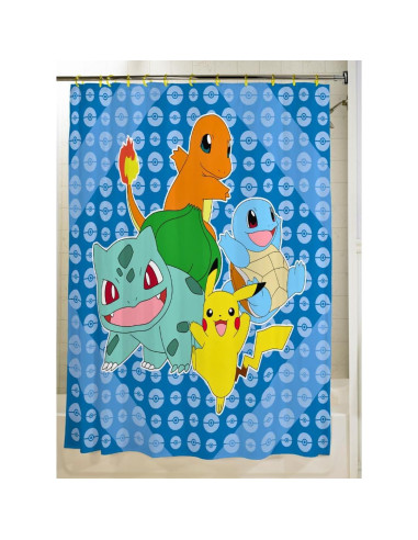 Cortina de Ducha Pokemon Franco 13 Piezas 182x182 cm