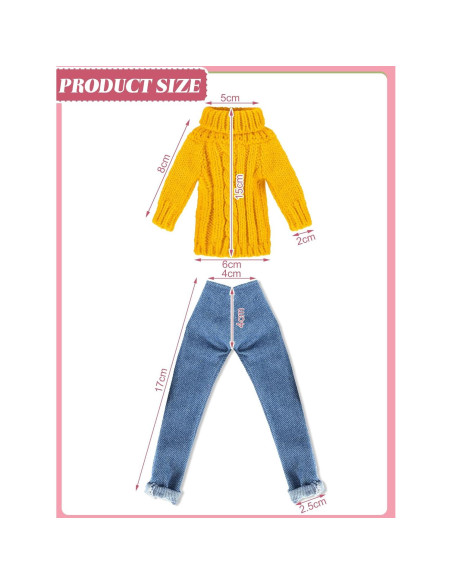 Conjunto Ropa para Muñecas Bencailor 8 Piezas Algodón Conjunto Ropa para Muñecas Bencailor 8 Piezas Algodón