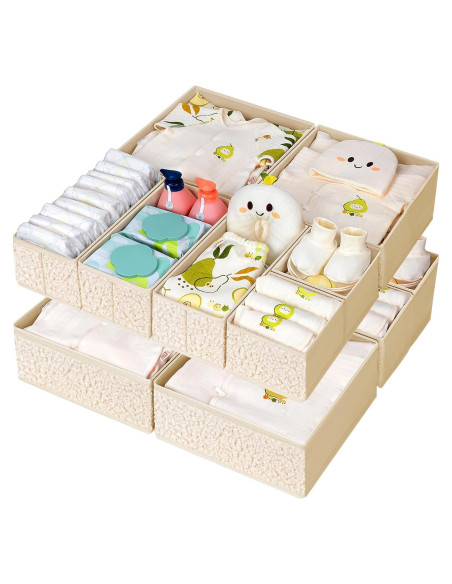 Organizador de Cajones Easortm 12 Piezas Beige Plegable Organizador de Cajones Easortm 12 Piezas Beige Plegable