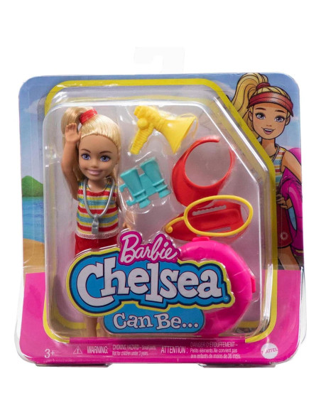Muñeca Chelsea Puede Ser Salvavidas Mattel con 6 Accesorios Muñeca Chelsea Puede Ser Salvavidas Mattel con 6 Accesorios