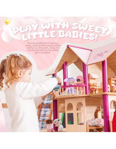 Hanaive 10 Pcs Muñecas Bebé Realistas 11 cm con Ropa