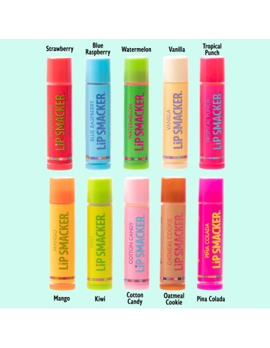 Paquete de 10 Bálsamos Labiales Lip Smacker - Sabores Clásicos