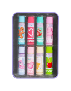 Bálsamo Labial Lip Smacker Lata 8 Piezas Sabor Vacaciones