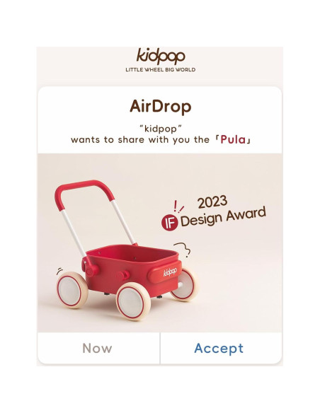 Carrito de Empuje PULA para Bebés 6-12 Meses Rojo Carrito de Empuje PULA para Bebés 6-12 Meses Rojo