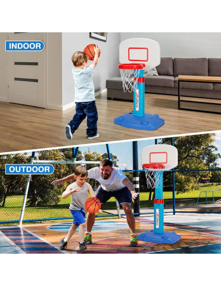 Aro de Baloncesto Mini LACCHOUFEE Ajustable para Niños - Azul Aro de Baloncesto Mini LACCHOUFEE Ajustable para Niños - Azul