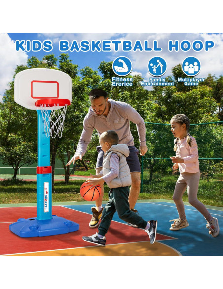 Aro de Baloncesto Mini LACCHOUFEE Ajustable para Niños - Azul Aro de Baloncesto Mini LACCHOUFEE Ajustable para Niños - Azul