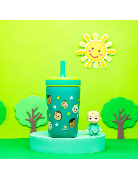 Vaso Aislado CoComelon 12oz - Zak Designs con Pajilla Vaso Aislado CoComelon 12oz - Zak Designs con Pajilla