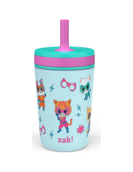 Vaso SuperKitties Zak Designs 12 oz Aislado y a Prueba de Fugas Vaso SuperKitties Zak Designs 12 oz Aislado y a Prueba de Fugas