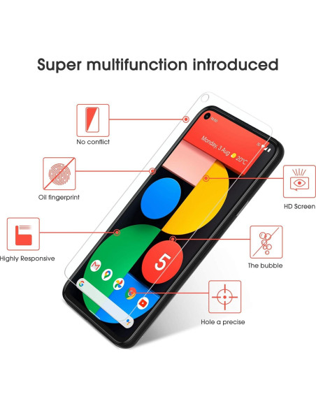 Protector de Pantalla OMOTON para Google Pixel 5 - Vidrio Templado 4-Pack Protector de Pantalla OMOTON para Google Pixel 5 - Vidrio Templado 4-Pack