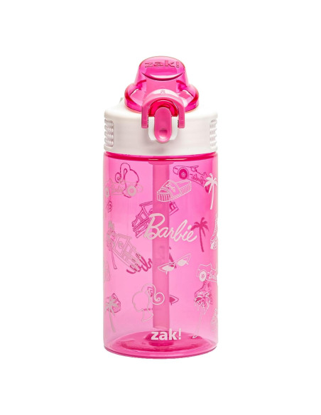 Botella de Agua Barbie Zak Sage 473ml con Popote y Asa Botella de Agua Barbie Zak Sage 473ml con Popote y Asa