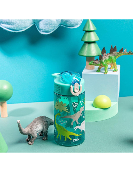 Botella de Agua Zak Designs 16oz Dinosaurio a Prueba de Fugas Botella de Agua Zak Designs 16oz Dinosaurio a Prueba de Fugas