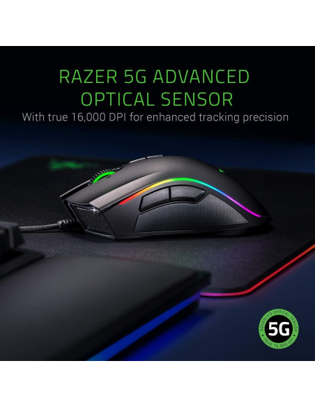 Razer Mamba Elite Ratón Gaming 16000 DPI Ergonómico Negro Razer Mamba Elite Ratón Gaming 16000 DPI Ergonómico Negro