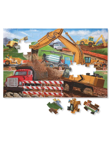 Rompecabezas Jumbo Melissa & Doug Sitio Construcción 48 Piezas