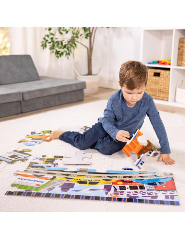 Rompecabezas de Suelo Jumbo Melissa & Doug Tráfico Atasco