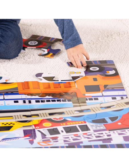 Rompecabezas de Suelo Jumbo Melissa & Doug Tráfico Atasco Rompecabezas de Suelo Jumbo Melissa & Doug Tráfico Atasco