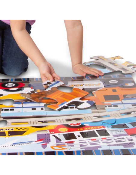 Rompecabezas de Suelo Jumbo Melissa & Doug Tráfico Atasco Rompecabezas de Suelo Jumbo Melissa & Doug Tráfico Atasco