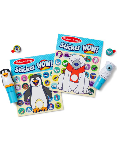 Melissa & Doug Sticker WOW! Invierno Oso Polar y Pingüino