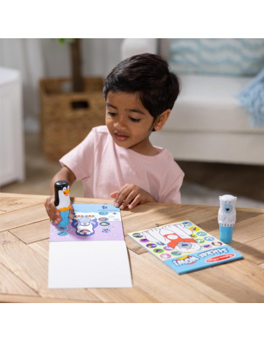 Melissa & Doug Sticker WOW! Invierno Oso Polar y Pingüino