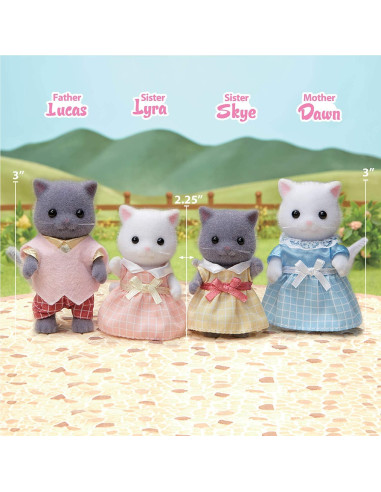 Familia de Gatos Persas Calico Critters - Set 4 Figuras
