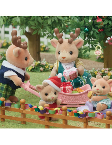 Familia de Renos Calico Critters - Set de 4 Figuras