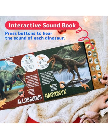 Juguetes de Dinosaurios PREXTEX - 12 Figuras y Libro Sonido Juguetes de Dinosaurios PREXTEX - 12 Figuras y Libro Sonido
