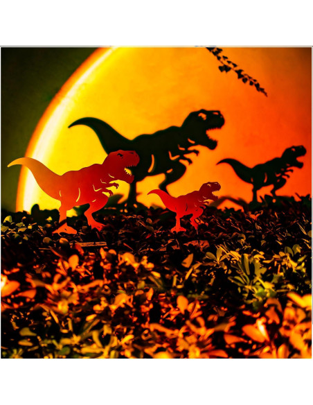 Estacas de Jardín SRDJXY Dinosaurio Metal Negro Decorativas Estacas de Jardín SRDJXY Dinosaurio Metal Negro Decorativas
