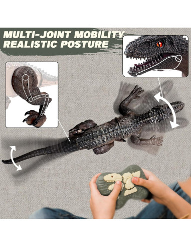 Dinosaurio Control Remoto SMILESSKIDDO Velociraptor 48 cm