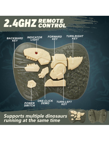 Dinosaurio Control Remoto SMILESSKIDDO Velociraptor 48 cm