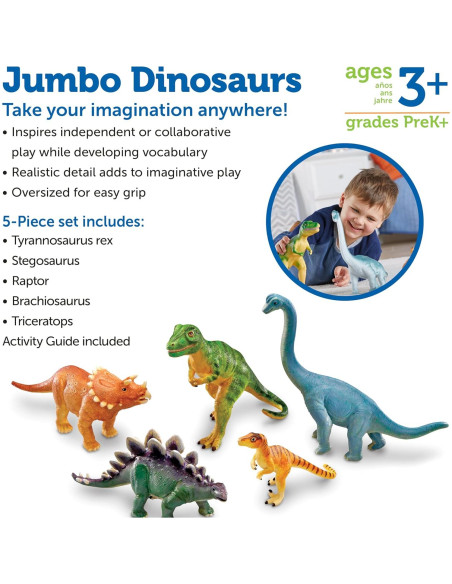 Juguetes de Aprendizaje Dinosaurios Jumbo - Recursos de Aprendizaje Juguetes de Aprendizaje Dinosaurios Jumbo - Recursos de Aprendizaje