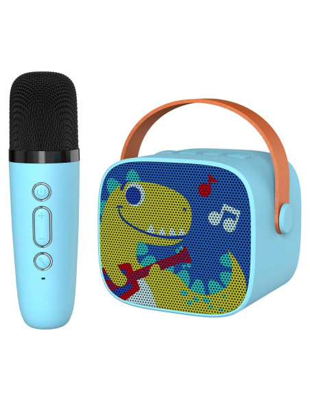Máquina de Karaoke Snowall Dinosaurio Amarillo Bluetooth Máquina de Karaoke Snowall Dinosaurio Amarillo Bluetooth