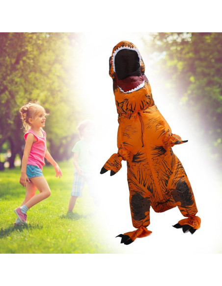 Disfraz Inflable de Dinosaurio T Rex para Niños - Marrón Disfraz Inflable de Dinosaurio T Rex para Niños - Marrón