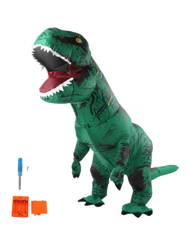 Disfraz Inflable de Dinosaurio Haofy T Rex Verde para Niños