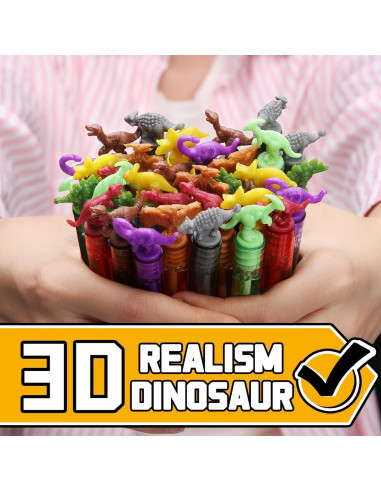 Varitas de Burbujas de Dinosaurio MAPIXO - Paquete de 32 Mini Juguetes
