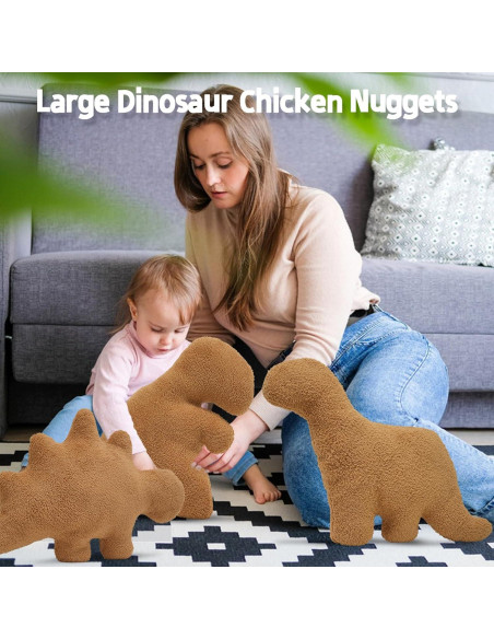 Almohada de Peluche Dino Nugget TVVPGG Grande 58 cm Almohada de Peluche Dino Nugget TVVPGG Grande 58 cm