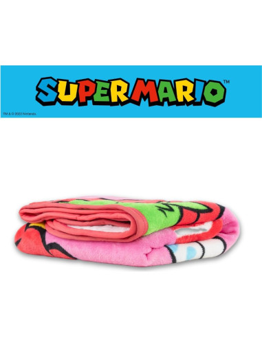 Manta Suave de Peluche Franco Princesa Peach 116x152 cm
