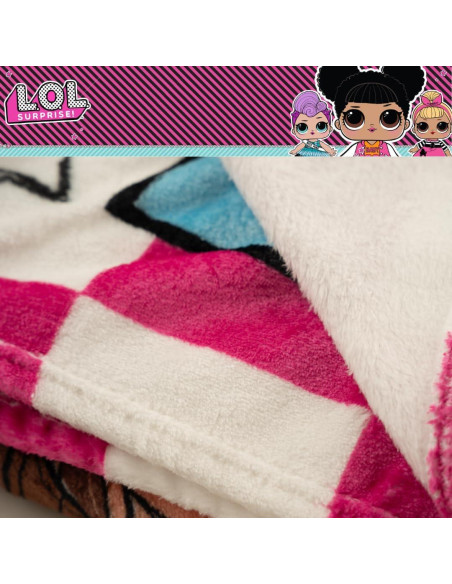 Manta de Peluche LOL Surprise! Franco 116x152 cm Suave Manta de Peluche LOL Surprise! Franco 116x152 cm Suave