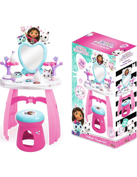 Tocador Smoby La Casa de Muñecas de Gabby con Espejo y Silla Tocador Smoby La Casa de Muñecas de Gabby con Espejo y Silla
