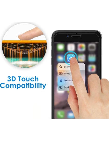 Protector de Pantalla Privado JETech para iPhone SE 3/2, 8, 7 - Vidrio Templado 2-Pack