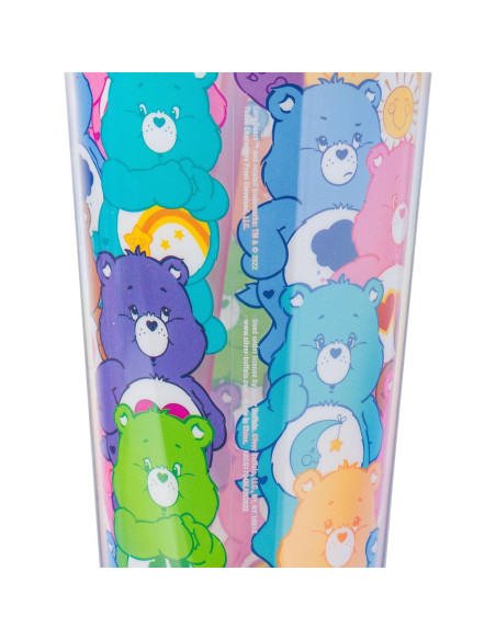 Taza Fría Silver Buffalo Care Bears 710ml con Tapa y Popote Taza Fría Silver Buffalo Care Bears 710ml con Tapa y Popote