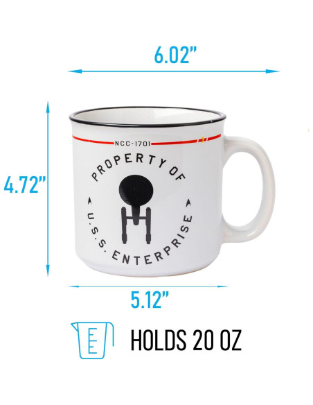 Taza de Cerámica Silver Buffalo Star Trek USS Enterprise 591 ml Taza de Cerámica Silver Buffalo Star Trek USS Enterprise 591 ml