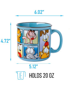 Taza de Cerámica Silver Buffalo Garfield 591 ml Colorida 2