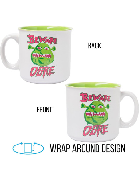 Taza Cerámica Silver Buffalo Shrek Cuidado Ogre 591 ml Taza Cerámica Silver Buffalo Shrek Cuidado Ogre 591 ml