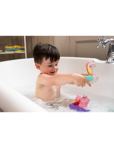 Set de Baño Peppa Pig Tomy Toomies con Flotador Unicornio Set de Baño Peppa Pig Tomy Toomies con Flotador Unicornio