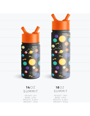 Botella de Agua Aislada Simple Modern 414ml para Niños